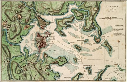 Map of Boston and surroundings